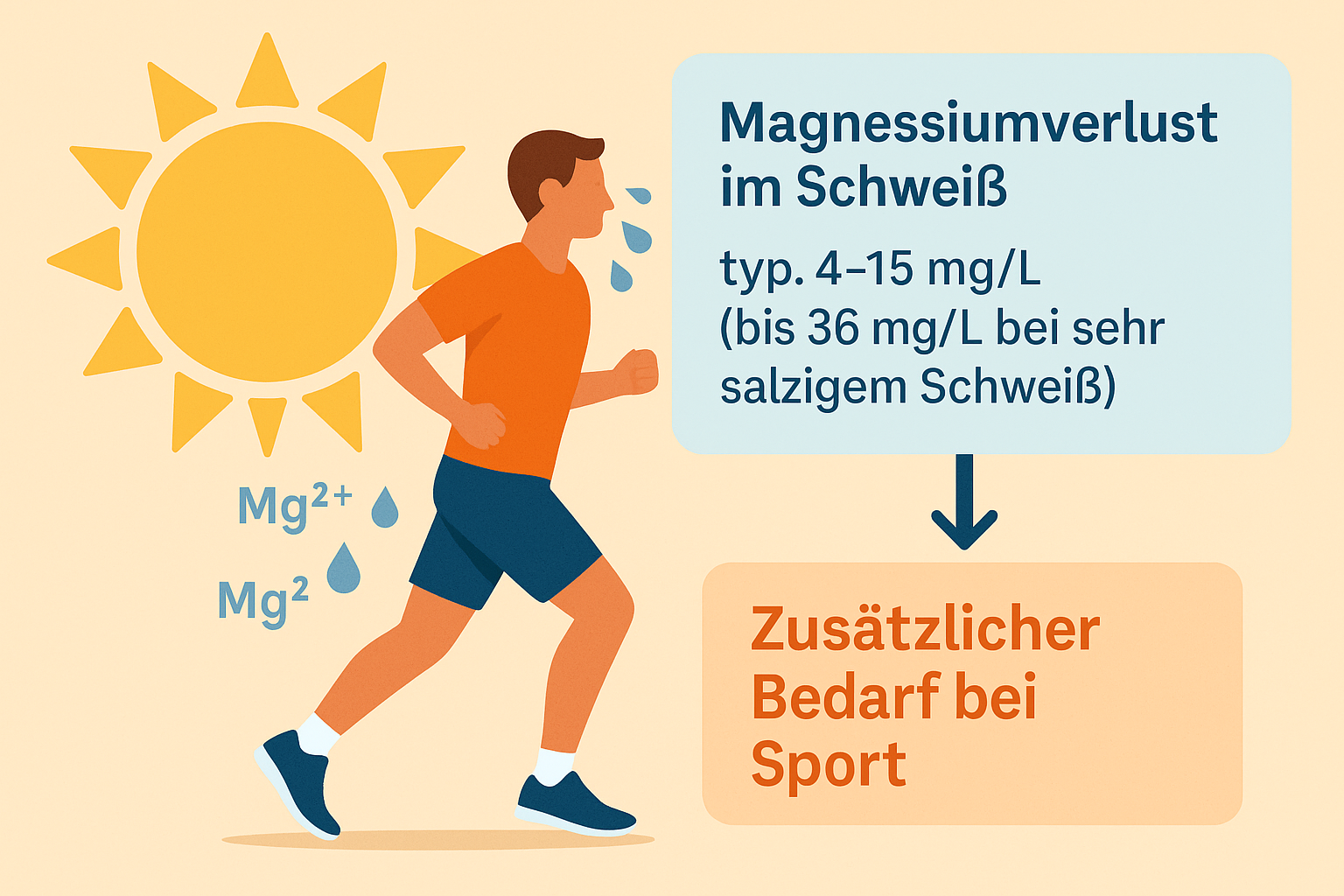 Magnesiumverlust durch Schwitzen